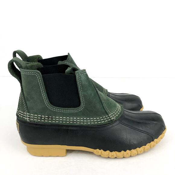 L.L. BEAN Womens Bean 6.5" Chelsea Boots US 9 M Sage Gum Leather NWOB - Picture 3 of 12